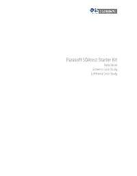 Parasoft Soatest Starter Kit Data Sheet Siemens Case Study Lufthansa Case Study