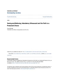 Seeing and Believing: Mandatory Ultrasound and the Path to a Protected Choice