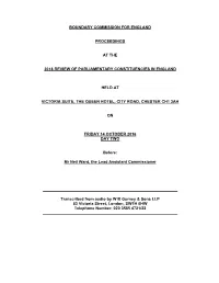 Boundary Commission for England Proceedings At