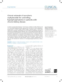 Clinical Rationale of Sucroferric Oxyhydroxide for Controlling