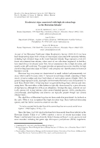 Freshwater Algae Associated with High Elevation Bogs in the Hawaiian Islands 1