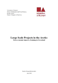 Large Scale Projects in the Arctic: Socio-Economic Impacts of Mining in Greenland