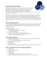 Mentor Onboarding Guide