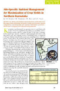 Site-Specific Nutrient Management for Maximization of Crop Yields in Northern Karnataka by D.P