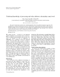 Traditional Knowledge of Processing and Value Addition to Dromedary Camel Wool