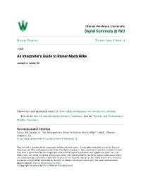 An Interpreter's Guide to Rainer Maria Rilke