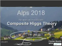 Composite Higgs Theory