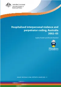 Hospitalised Interpersonal Violence and Perpetrator Coding, Australia 2002–05