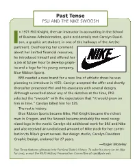 Past Tense PSU and the NIKE SWOOSH