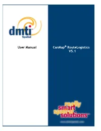 User Manual Canmap Routelogistics V5.1