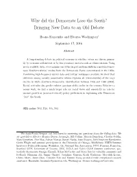 Why Did the Democrats Lose the South? Bringing New Data to an Old Debate