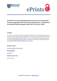 Young People's Everyday Engagements with Memory in The