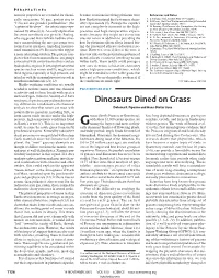 Dinosaurs Dined on Grass Ray Diffraction Combined with Chemical Analysis to Show That Xenon Can React with Dolores R