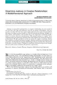 Disarming Jealousy in Couples Relationships: a Multidimensional Approach
