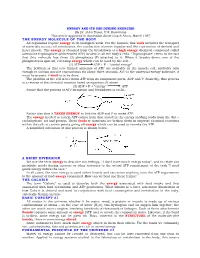 ENERGY and ITS USE DURING EXERCISE by Dr. John Troup, U.S