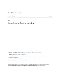 Entire Issue Volume 9, Number 1