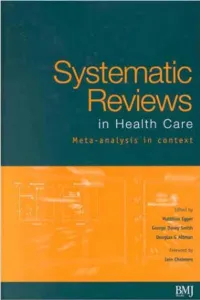 Systematic Reviews in Health Care: Meta-Analysis in Context