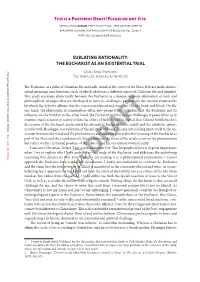 This Is a Postprint Draft! Please Do Not Cite. SUBLATING RATIONALITY