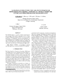 Validation of Wind Tunnel Test and Cfd Techniques for Retro-Propulsion (Retpro): Overview on a Project Within the Future Launchers Preparatory Programme (Flpp)