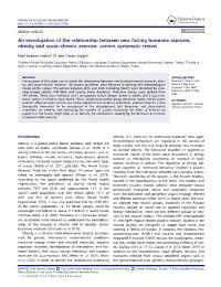An Investigation of the Relationship Between New Fasting Hormone Asprosin, Obesity and Acute–Chronic Exercise: Current Systematic Review