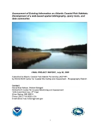 Assessment of Existing Information on Atlantic Coastal Fish Habitats: Development of a Web-Based Spatial Bibliography, Query Tools, and Data Summaries