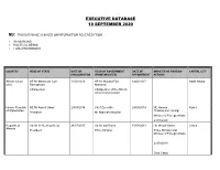 Executive Database 10 September 2020 Nb