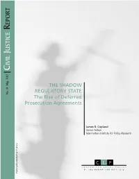 The Rise of Deferred Prosecution Agreements James R