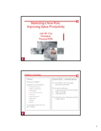 Improving Sales Productivity Beyond Lead Generation