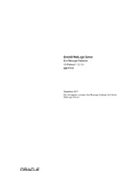 Oracle Fusion Middleware Error Messages Guide