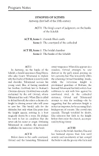Program Notes