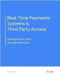Real-Time Payments Systems & Third Party Access