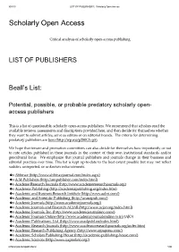 Scholarly Open Access
