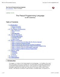 The Pascal Programming Language