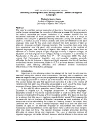 1 Stemming Learning Difficulties Among Alternate Learners Of