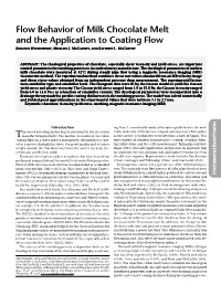 Flow Behavior of Milk Chocolate Melt and the Application to Coating Flow