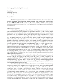 Irish Language (Historical Linguistic Overview)