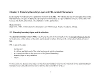 Chapter 2. Planetary Boundary Layer and PBL-Related Phenomena