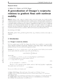 A Generalization of Onsager's Reciprocity Relations to Gradient Flows with Nonlinear Mobility