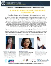 A Human Rights and Tolerance Symposium
