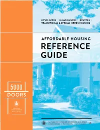 Affordable Housing Reference Guide