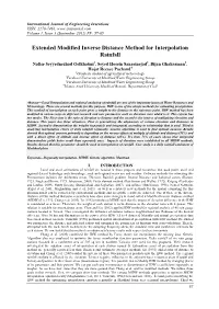Extended Modified Inverse Distance Method for Interpolation Rainfall