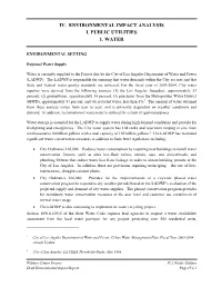 Iv. Environmental Impact Analysis I. Public Utilities 1