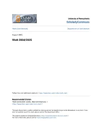 Scholarlycommons Work 2004/2005