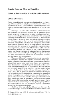 Special Issue on Charles Hamblin
