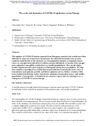The Scale and Dynamics of COVID-19 Epidemics Across Europe