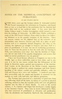 Notes on the Medieval Conception of Purgatory. 663