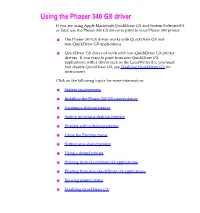 Phaser 340 Color Printer Using Phaser GX Driver