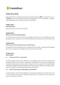 Explanatory Notes