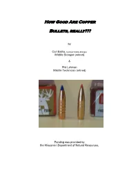 How Good Are Copper Bullets, Really???