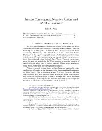 Interest Convergence, Negative Action, and SFFA Vs. Harvard